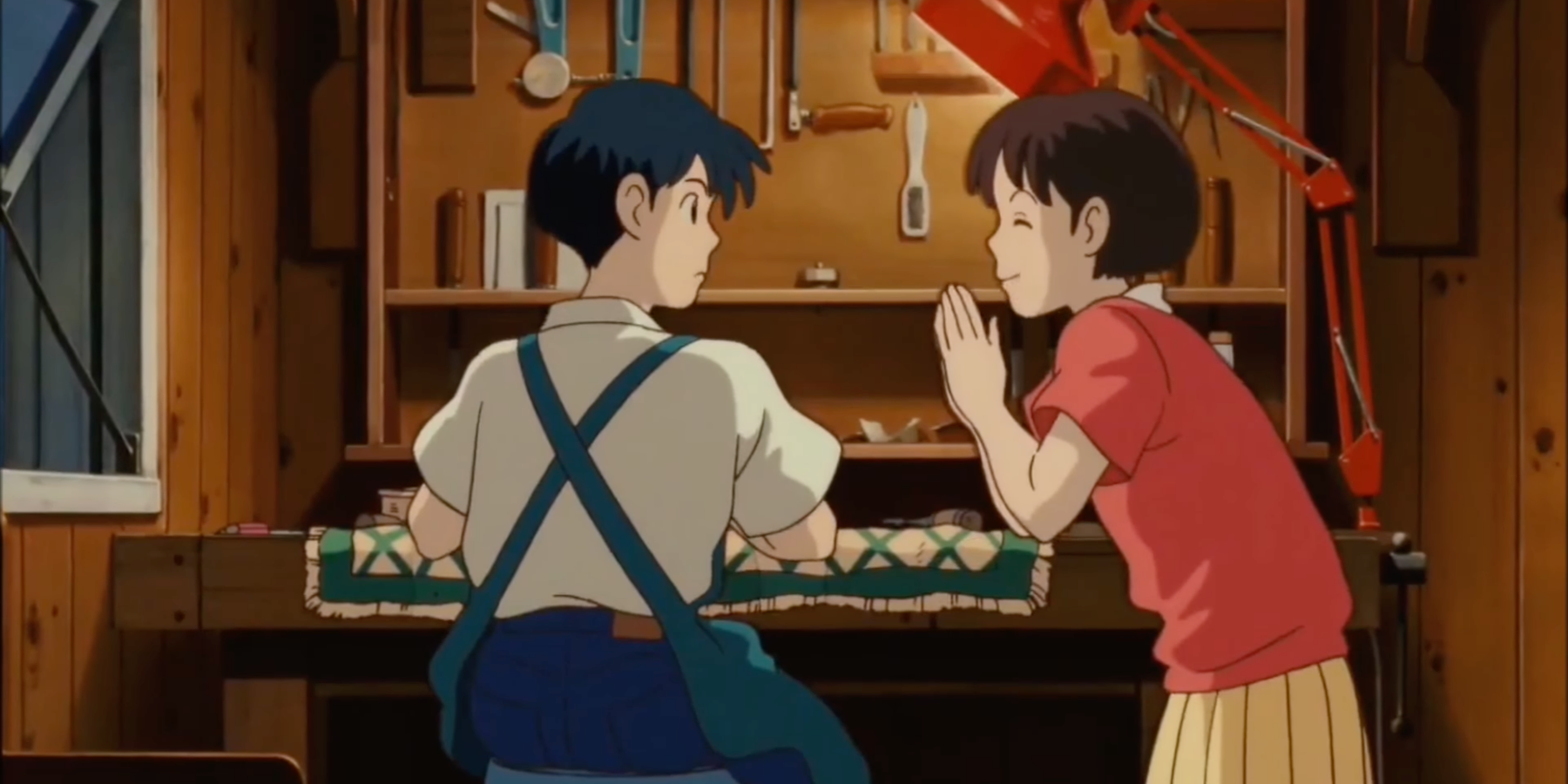 Shizuku and Seiji in the workshop