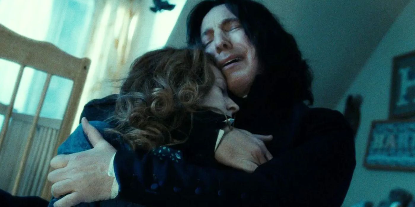  Severus Snape holding Lily Potter's body in Harry Potter and the Deathly Hallows Part 2