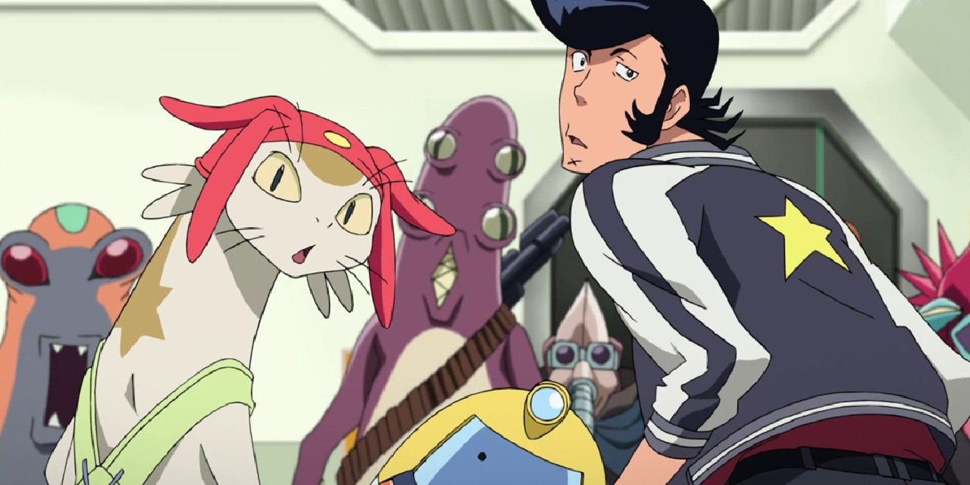 Someone Surprises The Gang In Space Dandy