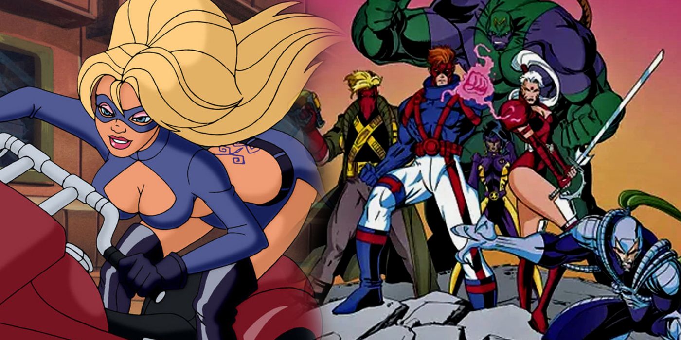 Stripperella and WildC.A.T.s animated series split image