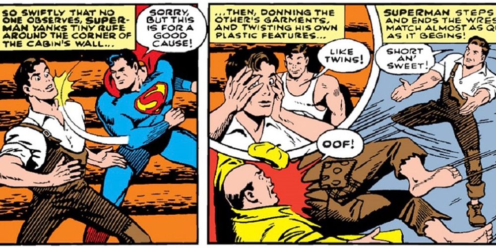 Superman uses his shapeshifting ability to change his appearance