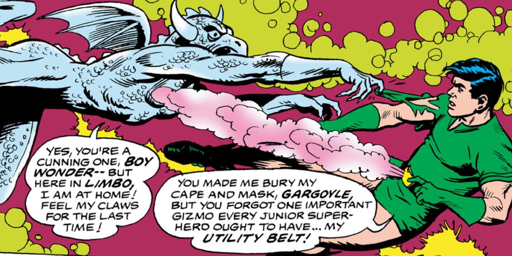 ROOM GARGOYLE ROBIN （Batman & Robin #7 page 1, in skrilla