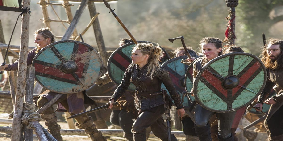 The Cast of Vikings go into Battle