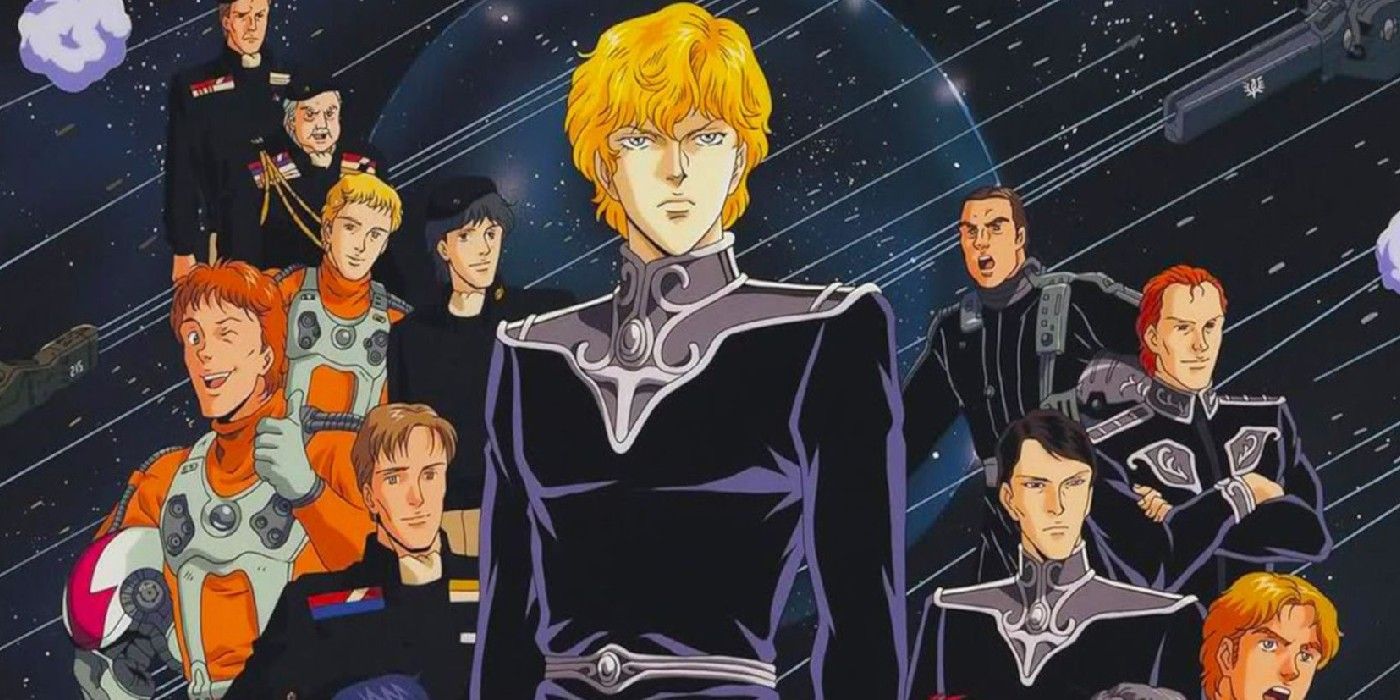 The full crew of the classic space opera anime, Legend of the Galactic Heroes
