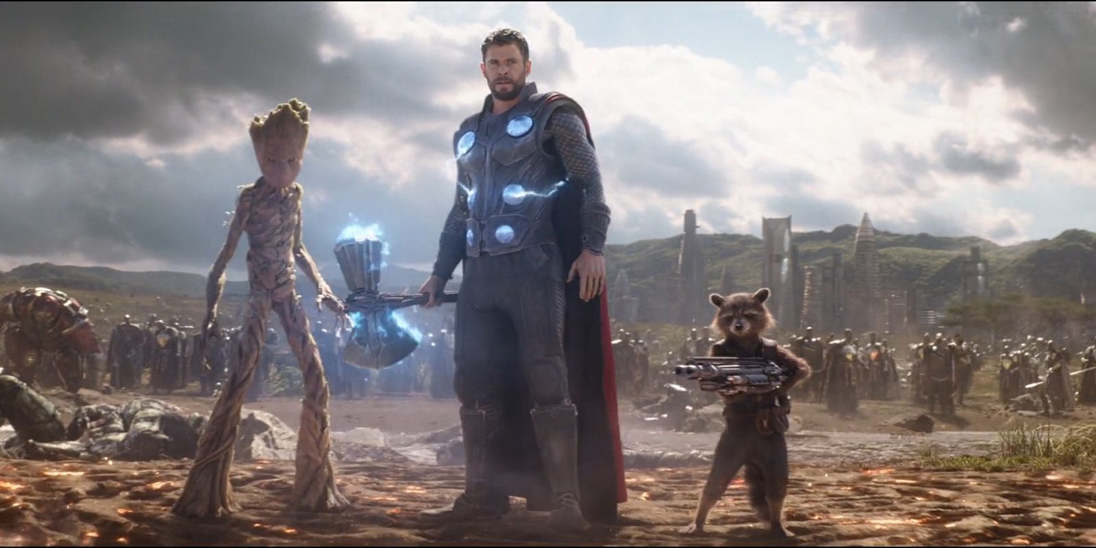 Thor, Groot e Rocket chegam a Wakanda na Guerra do Infinito