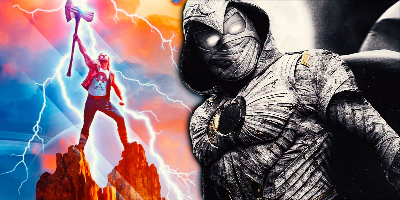 Thor Love and Thunder poster with Moon Knight next to it