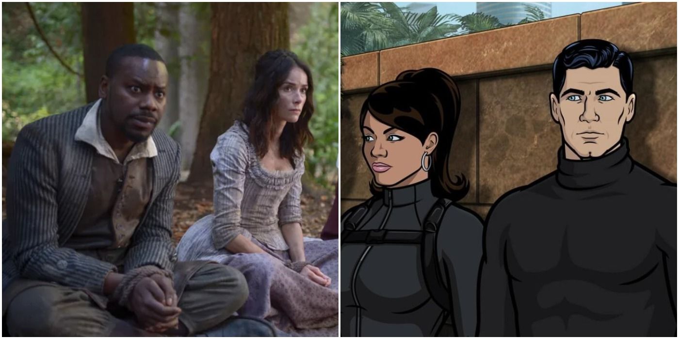 Rufus and Lucy in Timeless and Sterling and Lana in Archer