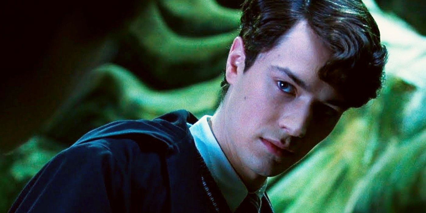 Tom Riddle looks down from the Chamber of Secrets in Harry Potter and the Chamber of Secrets.