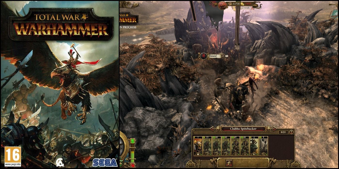 Total War Warhammer cover and gameplay