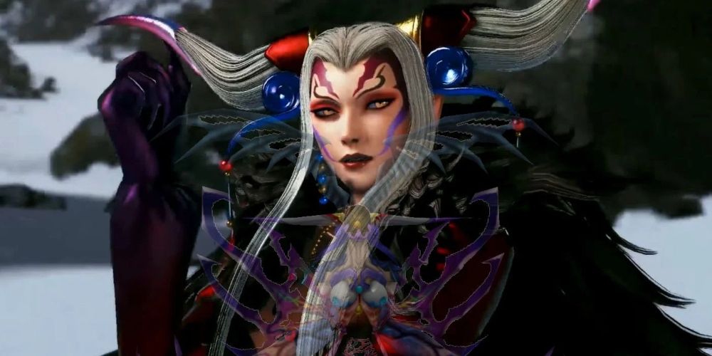 Ultimecia, the villain of Final Fantasy VIII game, with horns.