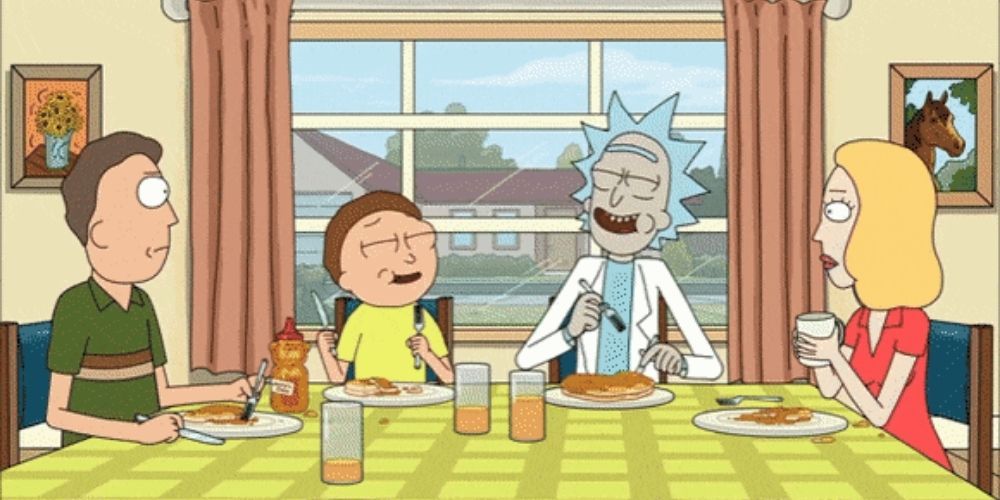 Rick and Morty laughing