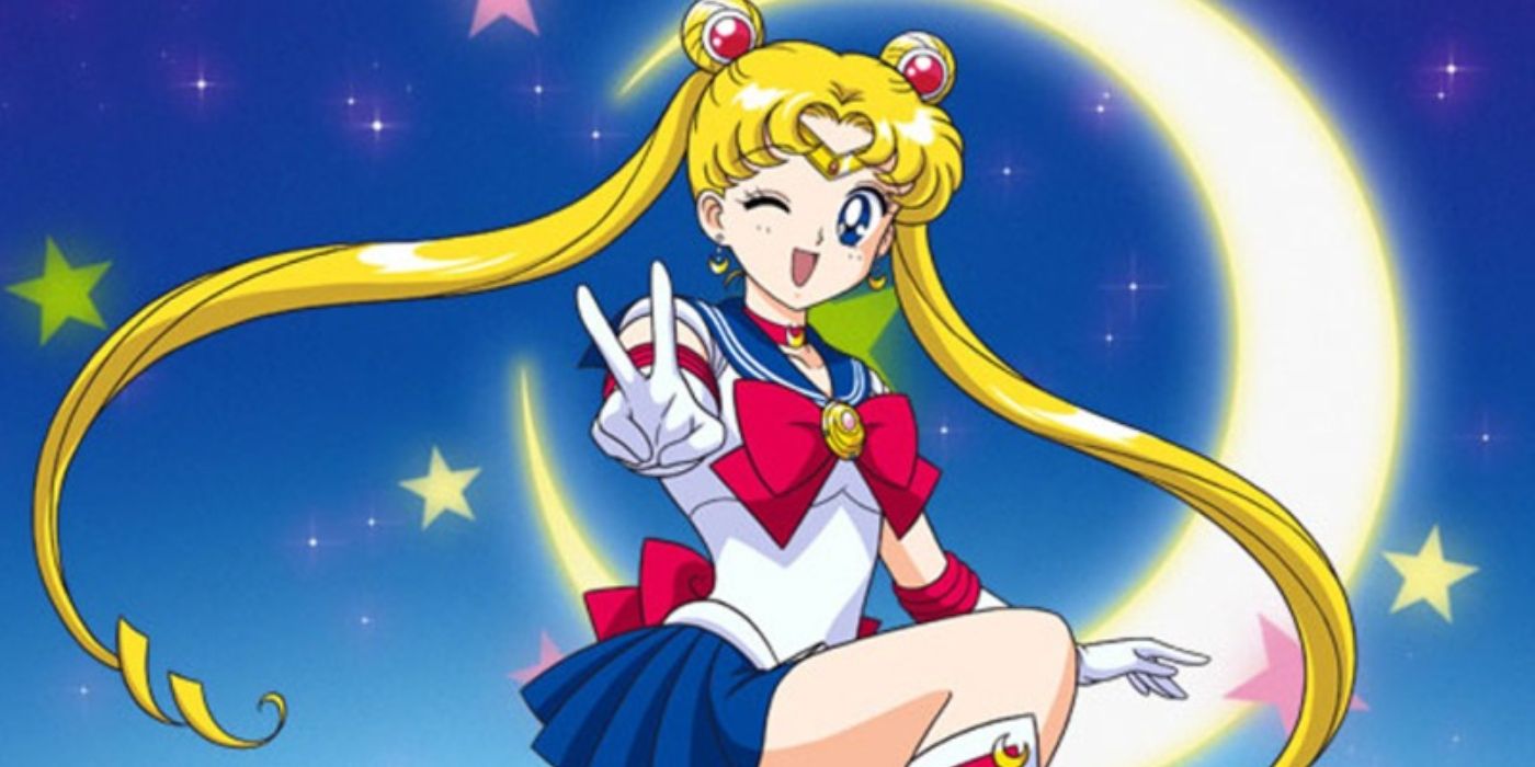 Usagi Tsukino Throwing A Peace Sign in Sailor Moon