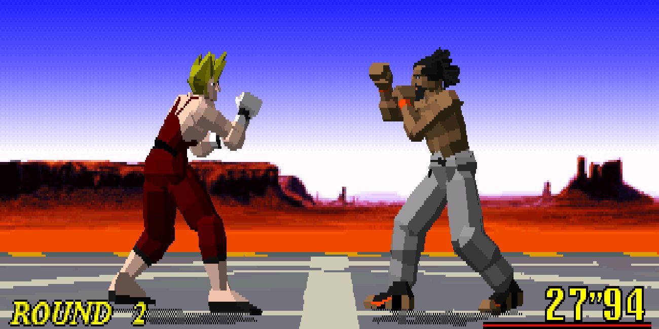 Jacky and Jeffry fight in the original Virtua Fighter.