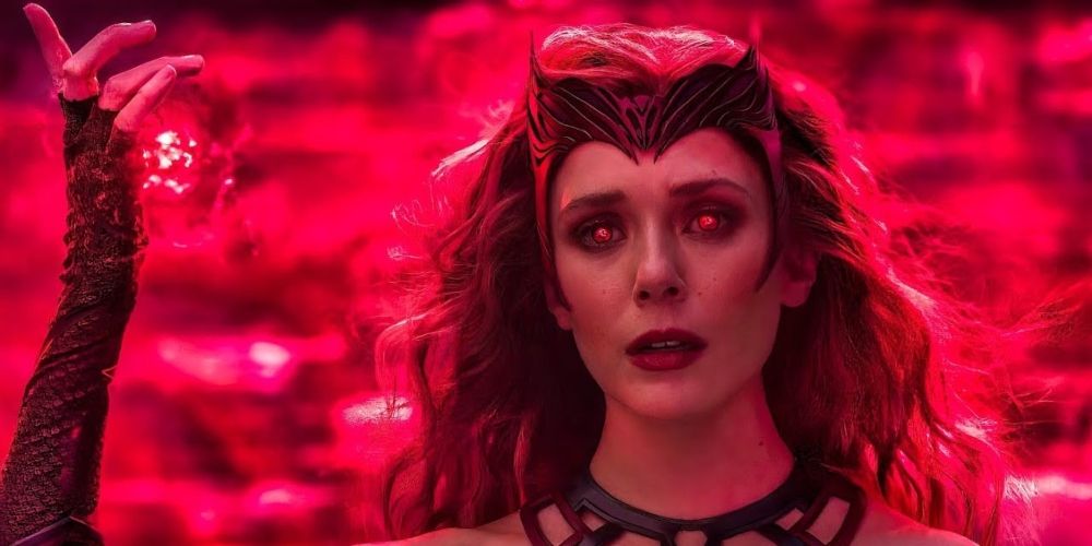 Wanda Maximoff embraces her full power as the Scarlet Witch in Wandavision.