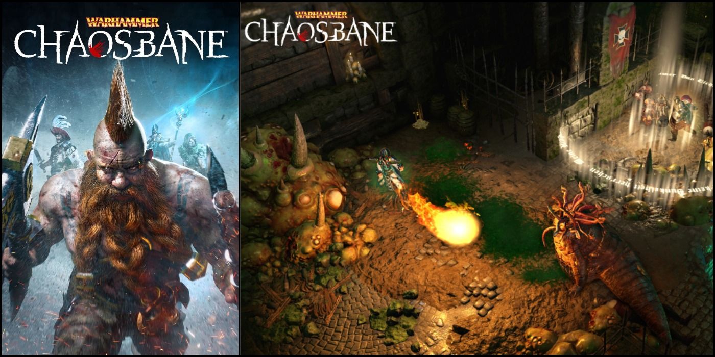 Warhammer Chaosbane cover and gameplay