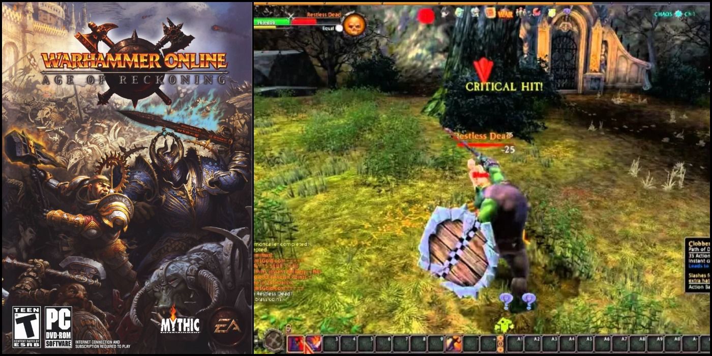 Warhammer Online Age Of Reckoning cover and gameplay