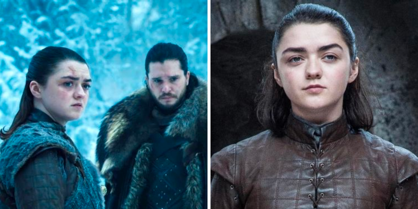 Arya Stark con Jon Snow