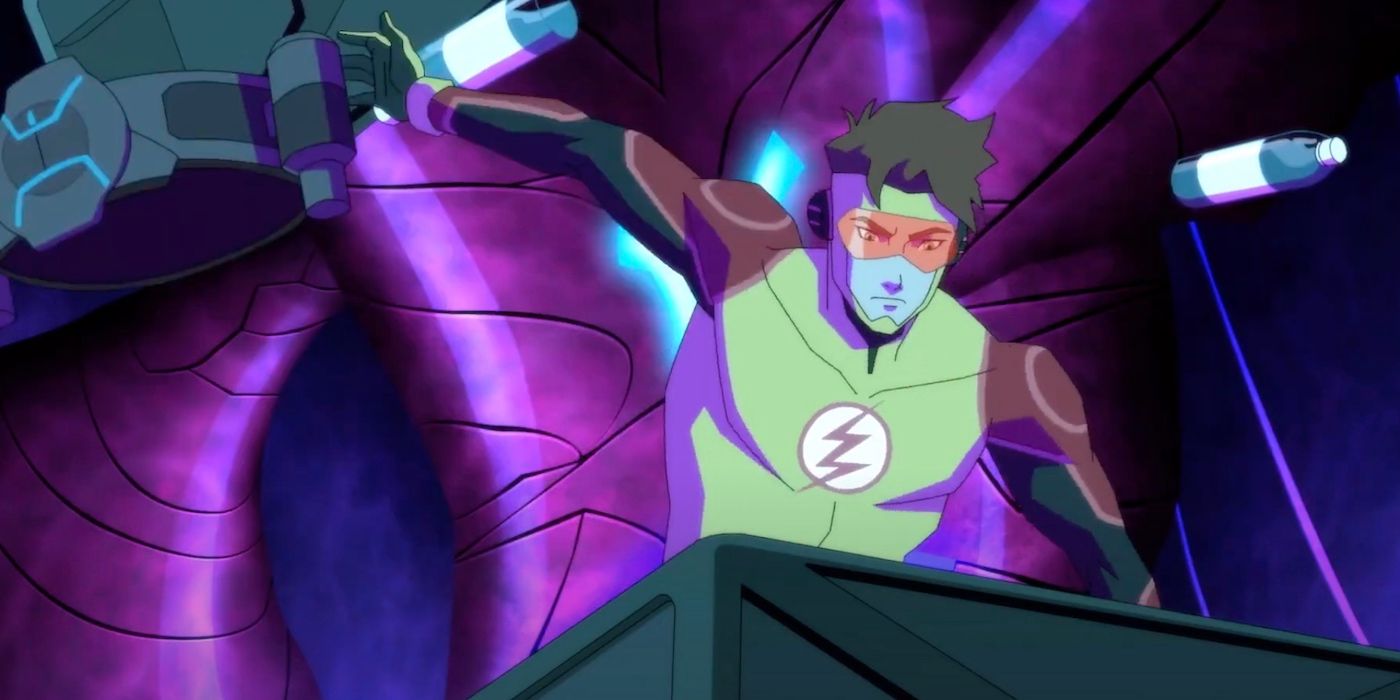Lor-Zod beat up Kid Flash in Young Justice
