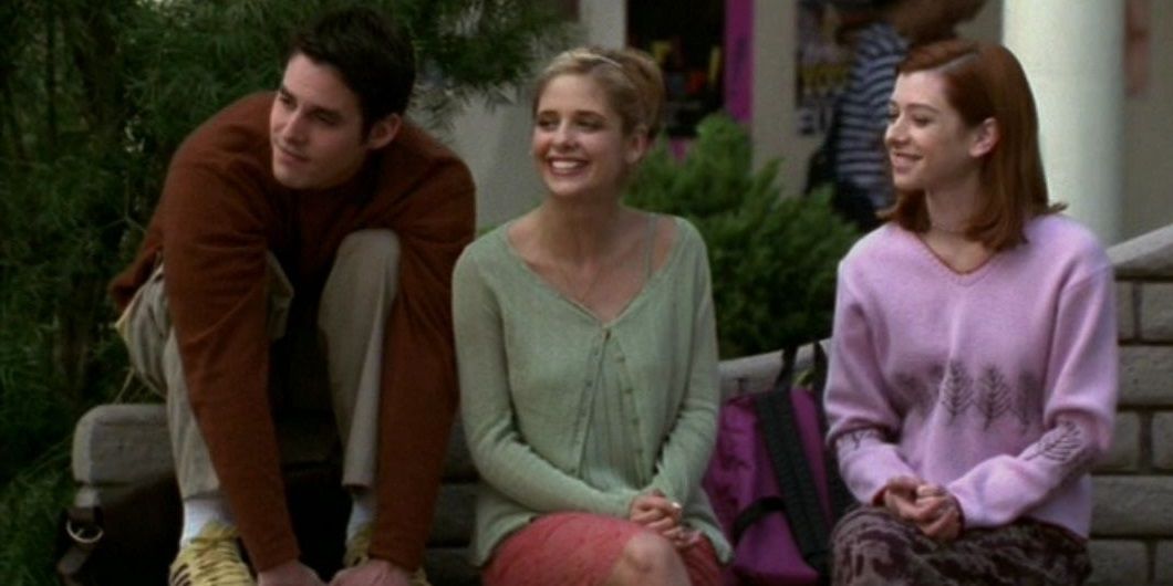 Buffy, Xander and Willow at Sunnydale High