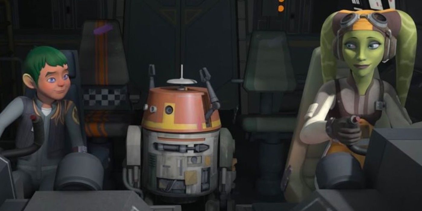 Chopper, Hera e Jacen Syndulla em Star Wars: Rebels