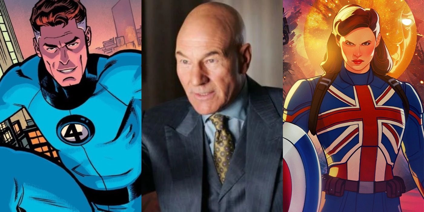 comics' Reed Richards, Patrick Stewart's Professor X and Captain Carter from What If...?