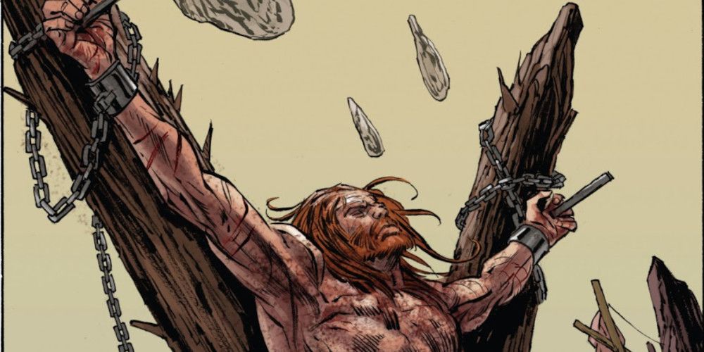 crucified volstagg in thor god of thunder