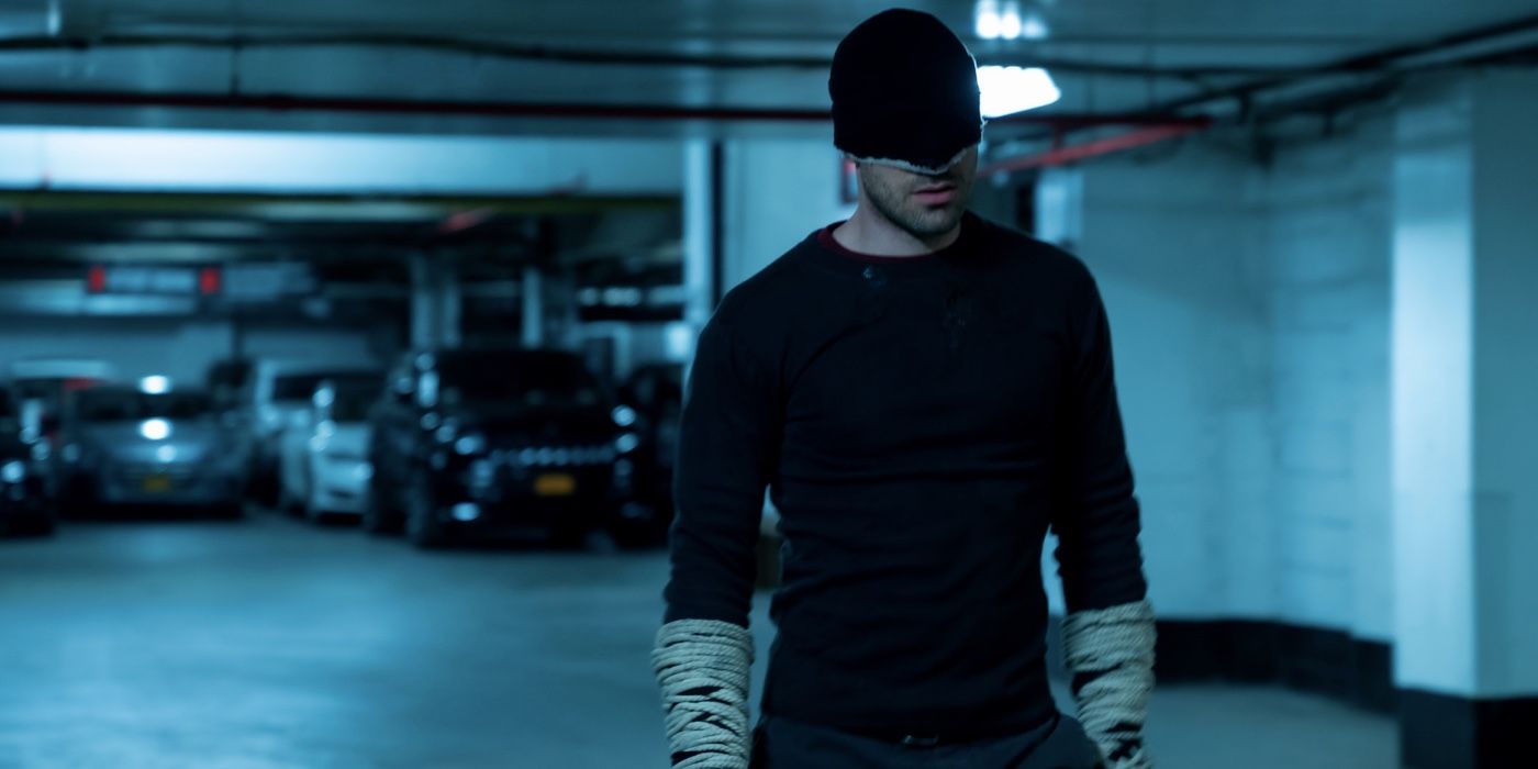 Daredevil in his modified black suit