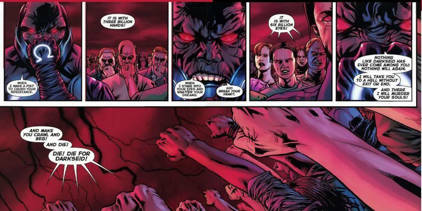 Darkseid giving his Final Crisis Speech in DC Comics