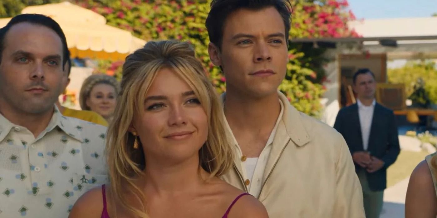 Harry Styles and Florence Pugh in Don't Worry Darling.