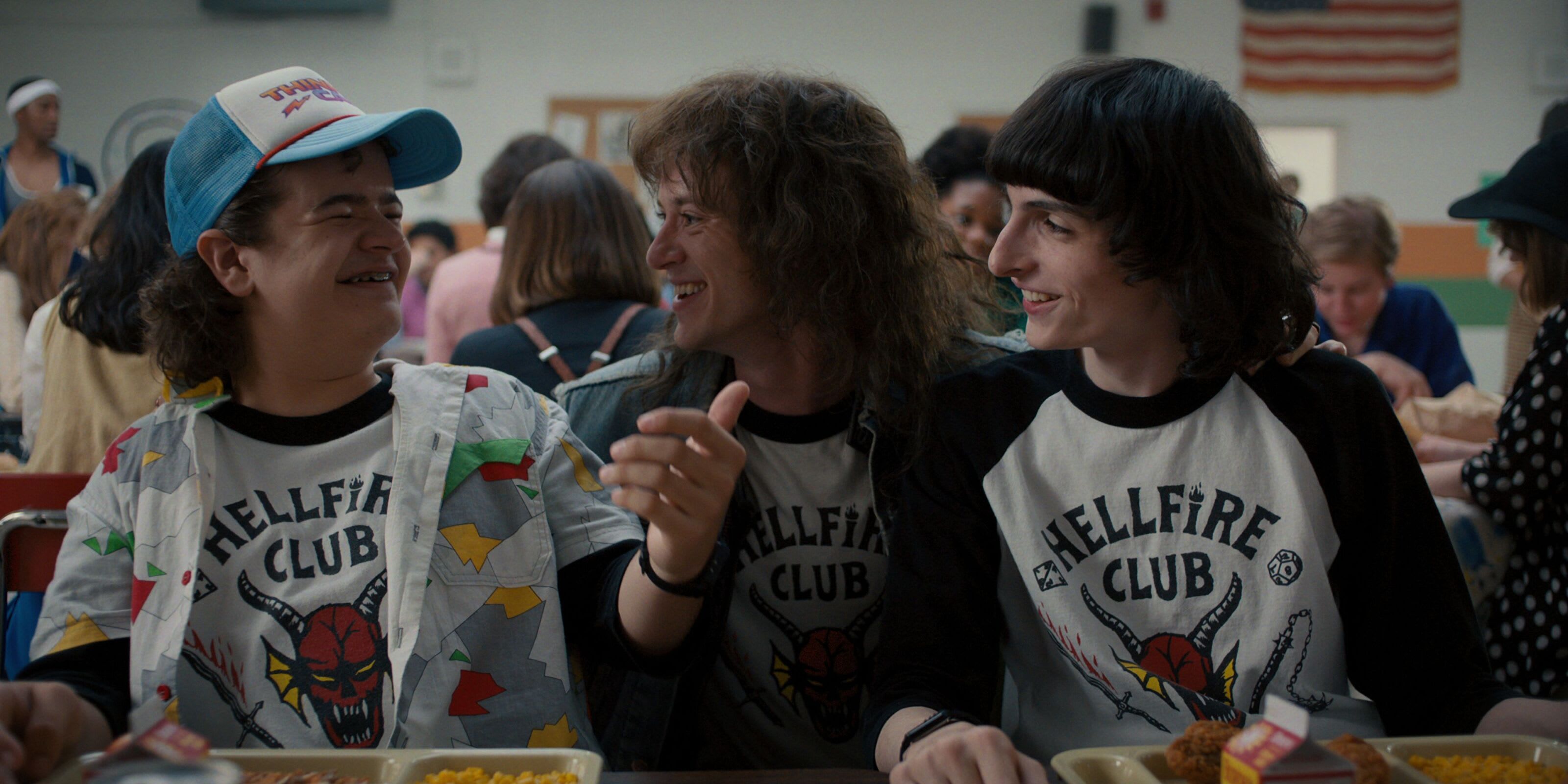 Dustin, Mike, and Eddie Munson in Stranger Things 4 Vol. 1.