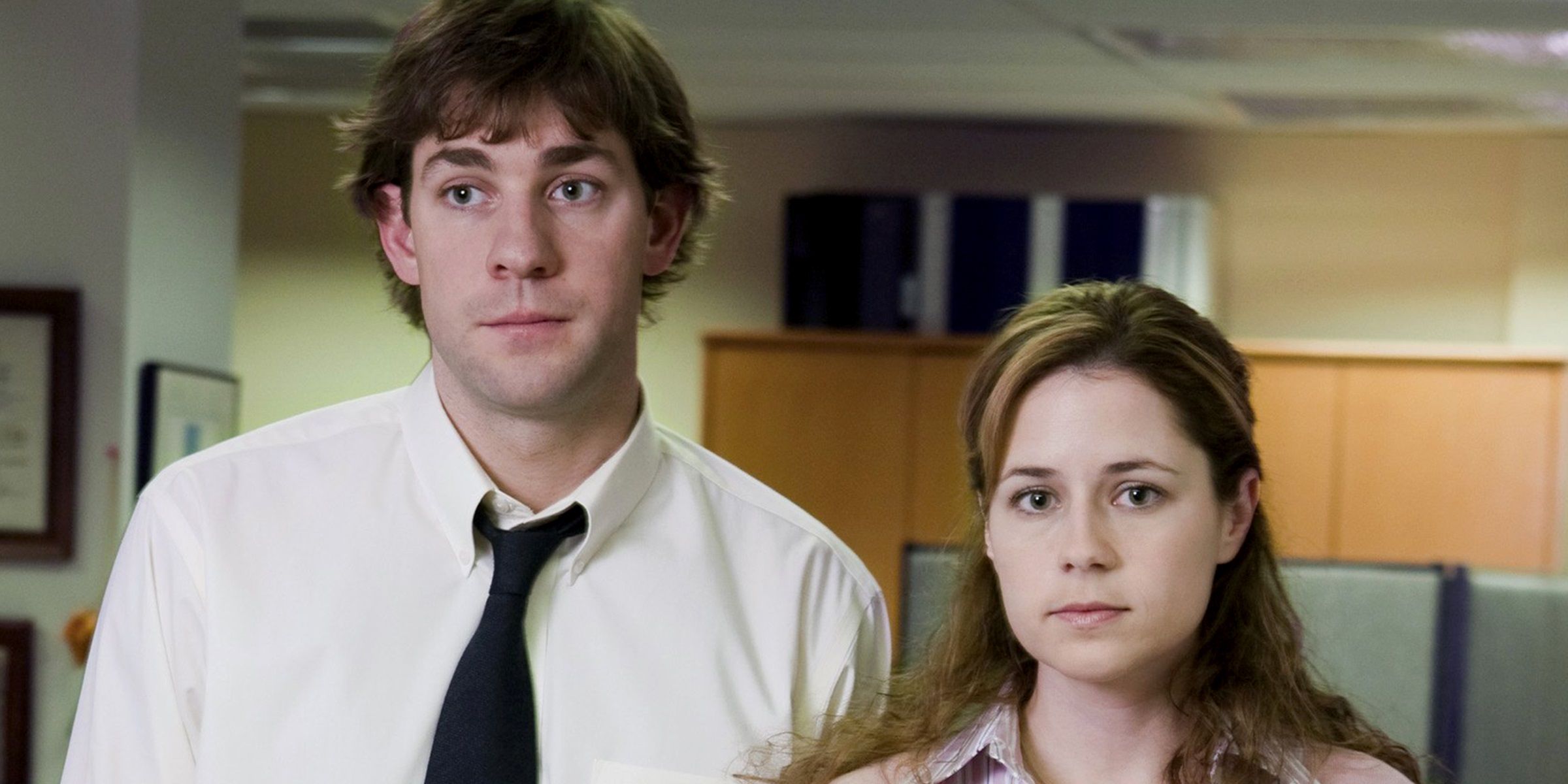 Jim Halpert and Pam Beesly in The Office.