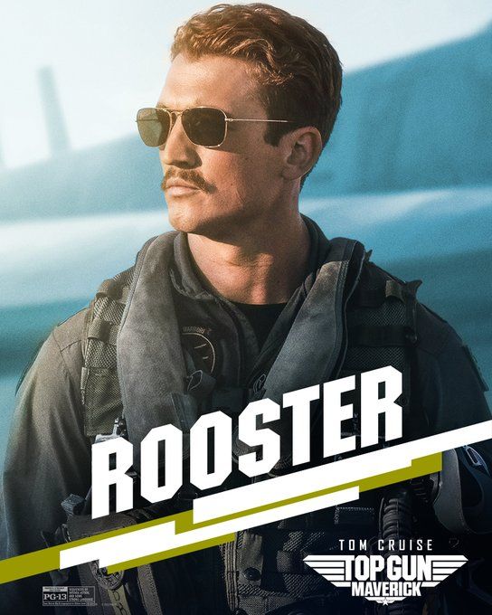 Top Gun Maverick Lifts Off With New Character Posters   Miles Teller Rooster Poster For Top Gun Maverick 