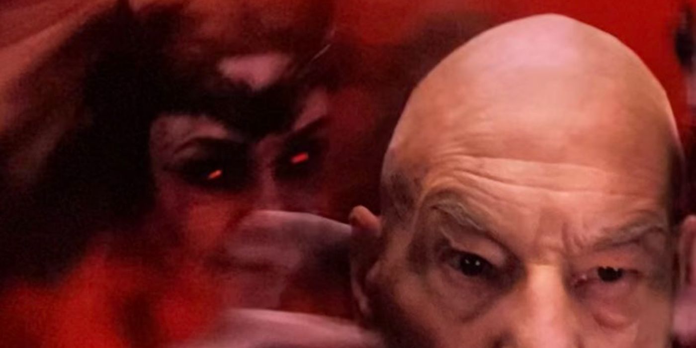 Scarlet Witch attacking Professor X, Doctor Strange in the Multiverse of Madness