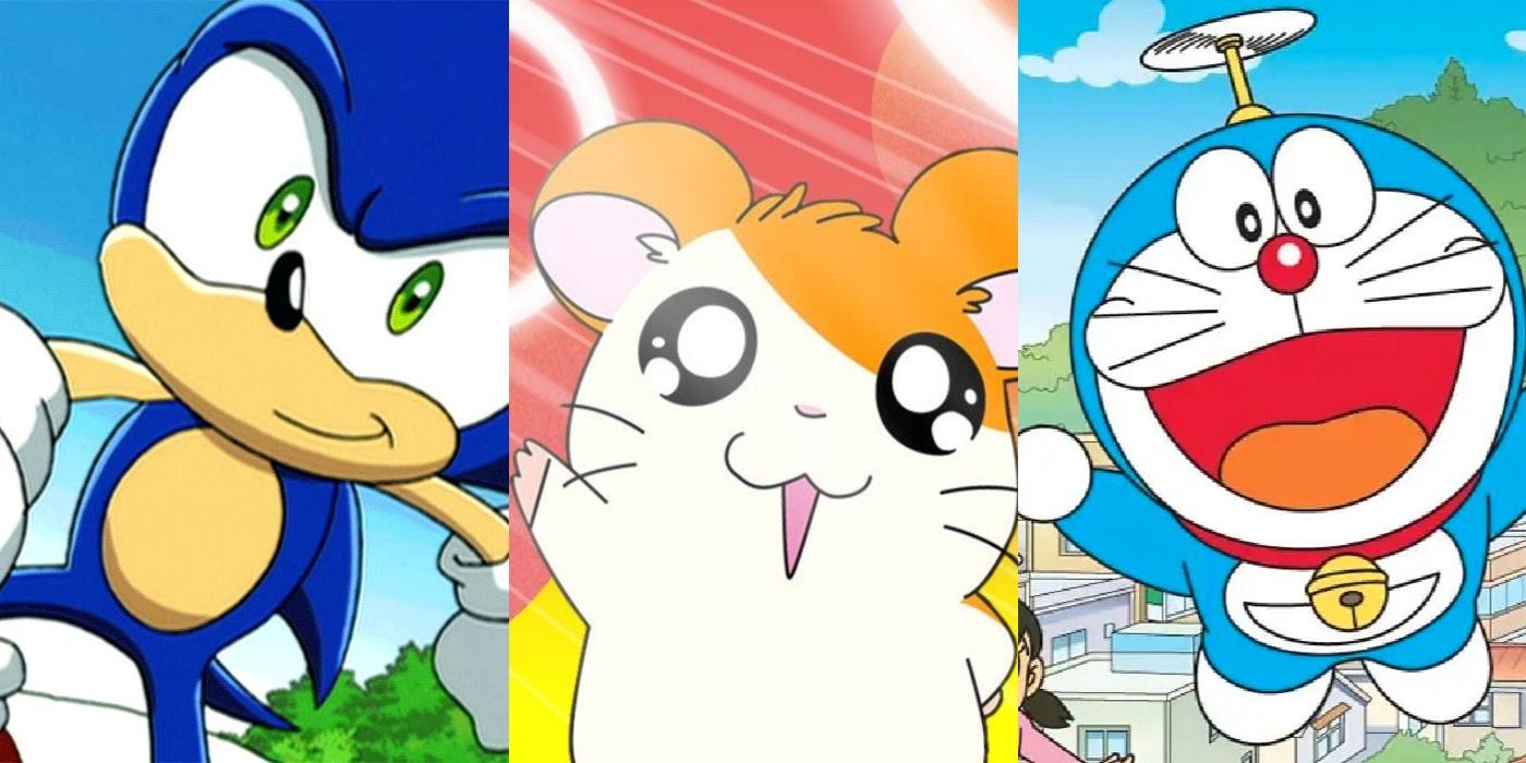 Kodomomuke animes like Sonic, Hamtaro, and Doraemon