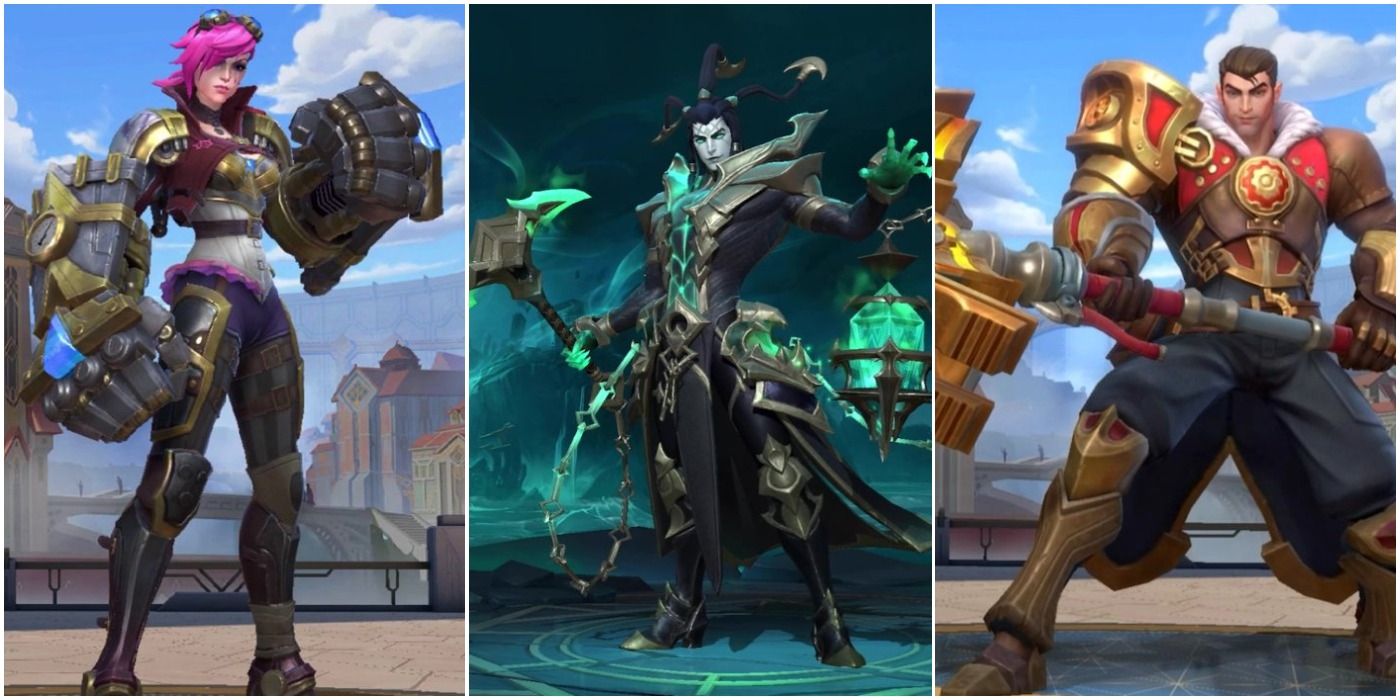 Vi, Thresh, and Jayce from League Of Legends: Wild Rift
