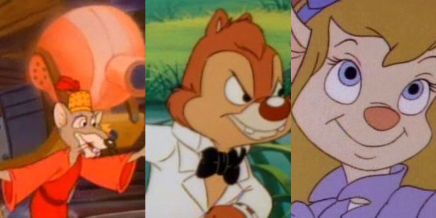 Pop Top, Dale, and Gadget from Rescue Rangers