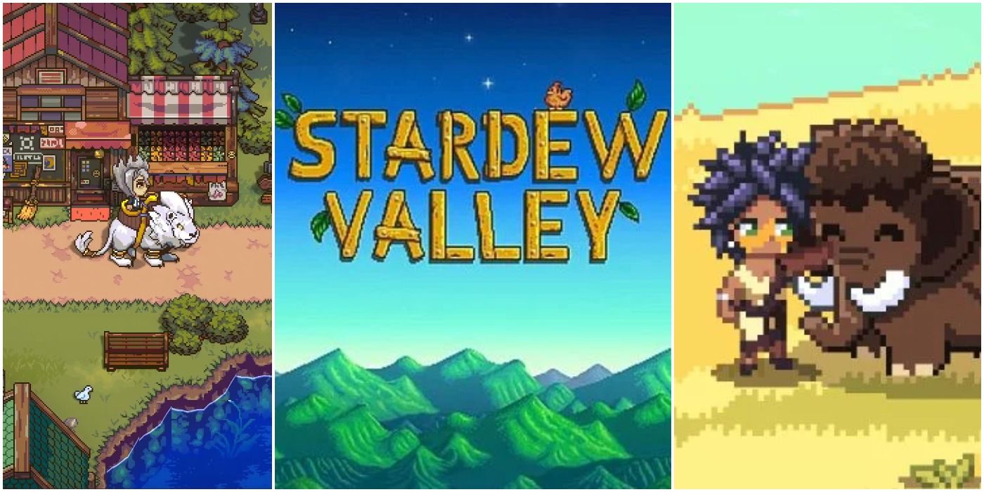 Stardew valley plus other farming sim game screenshots