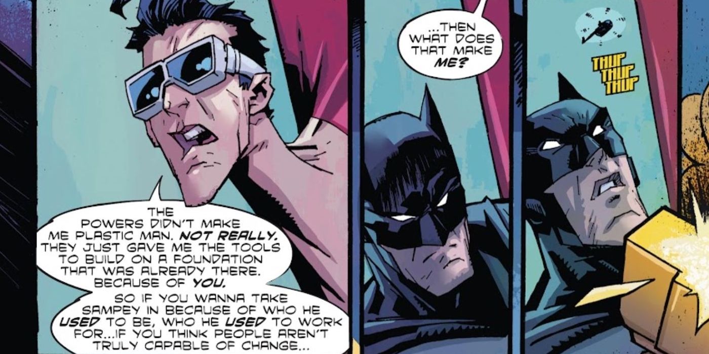 Plastic Man Proves Batman's Approach to Crime Fighting Is Wrong