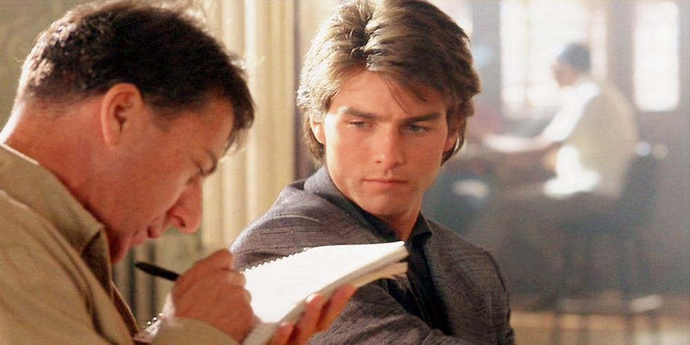 Tom Cruise and Dustin Hoffman in Rain Man