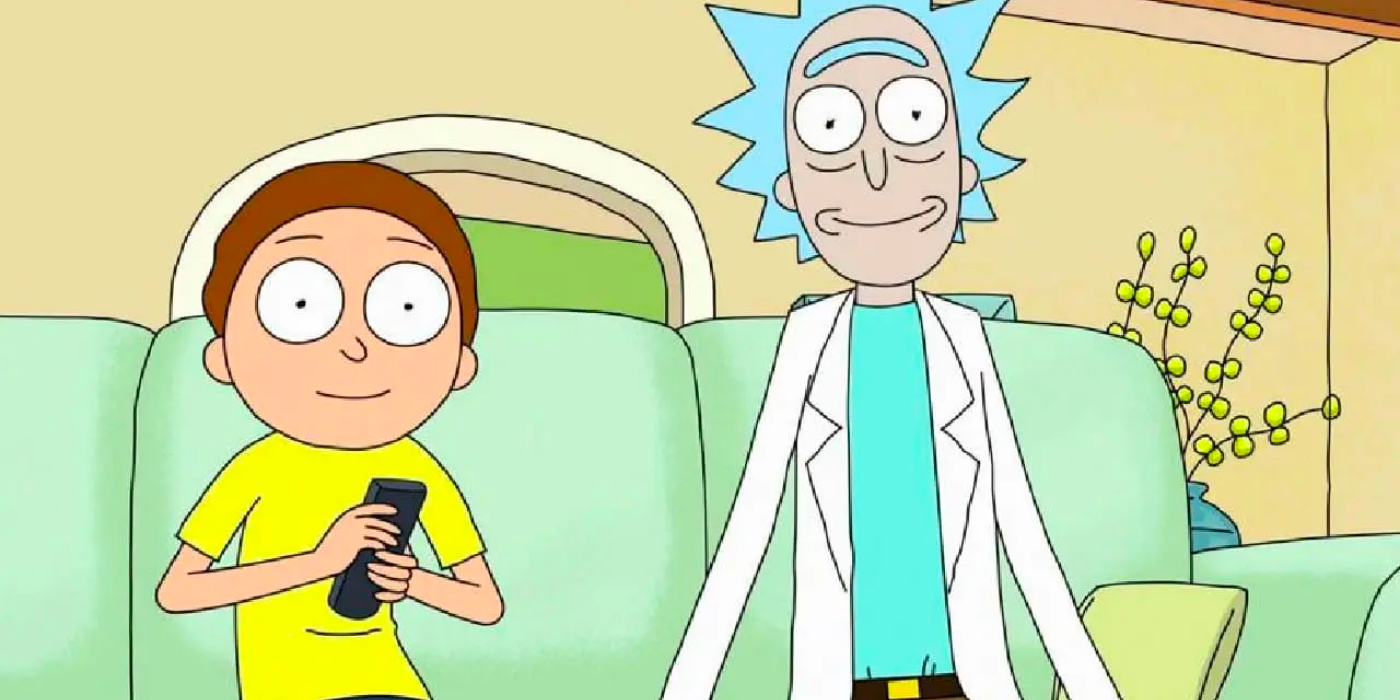 Rick & Morty watching TV