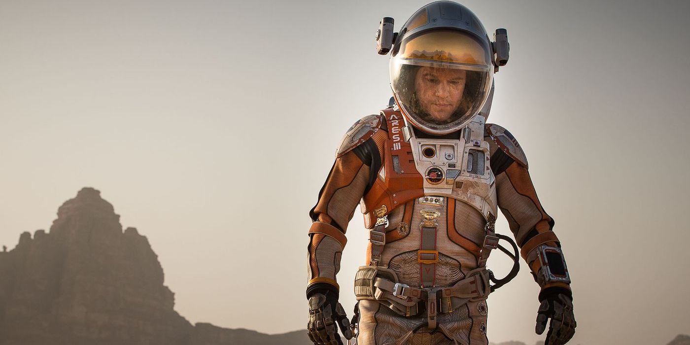 An image of Matt Damon from Ridley Scott's The Martian.