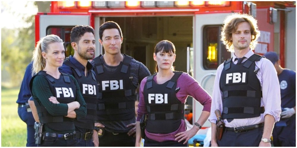 JJ, Luke, Matthew, Emily, and Spencer in Criminal Minds