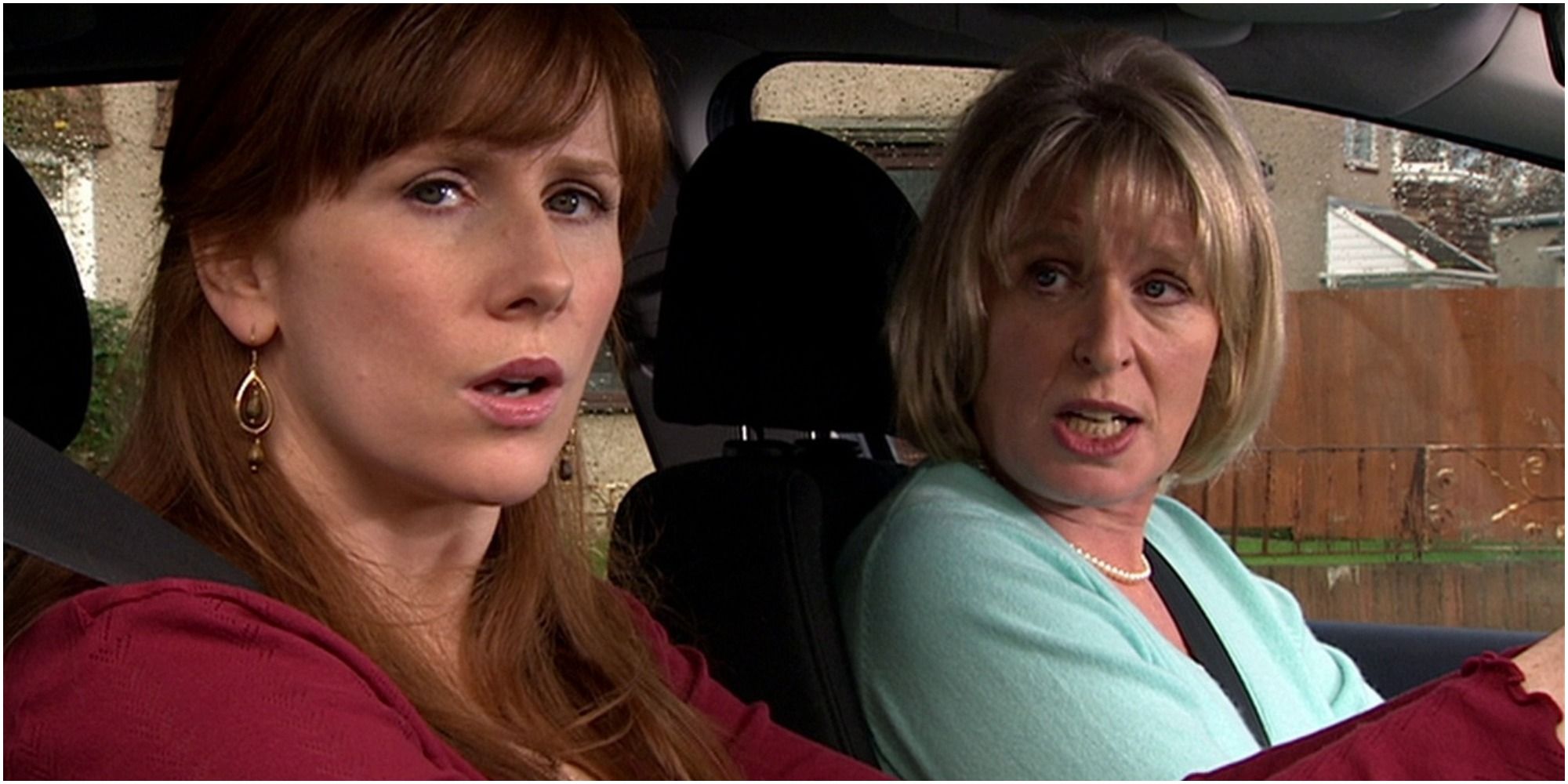 Donna Noble and her mother in the car in Doctor Who.