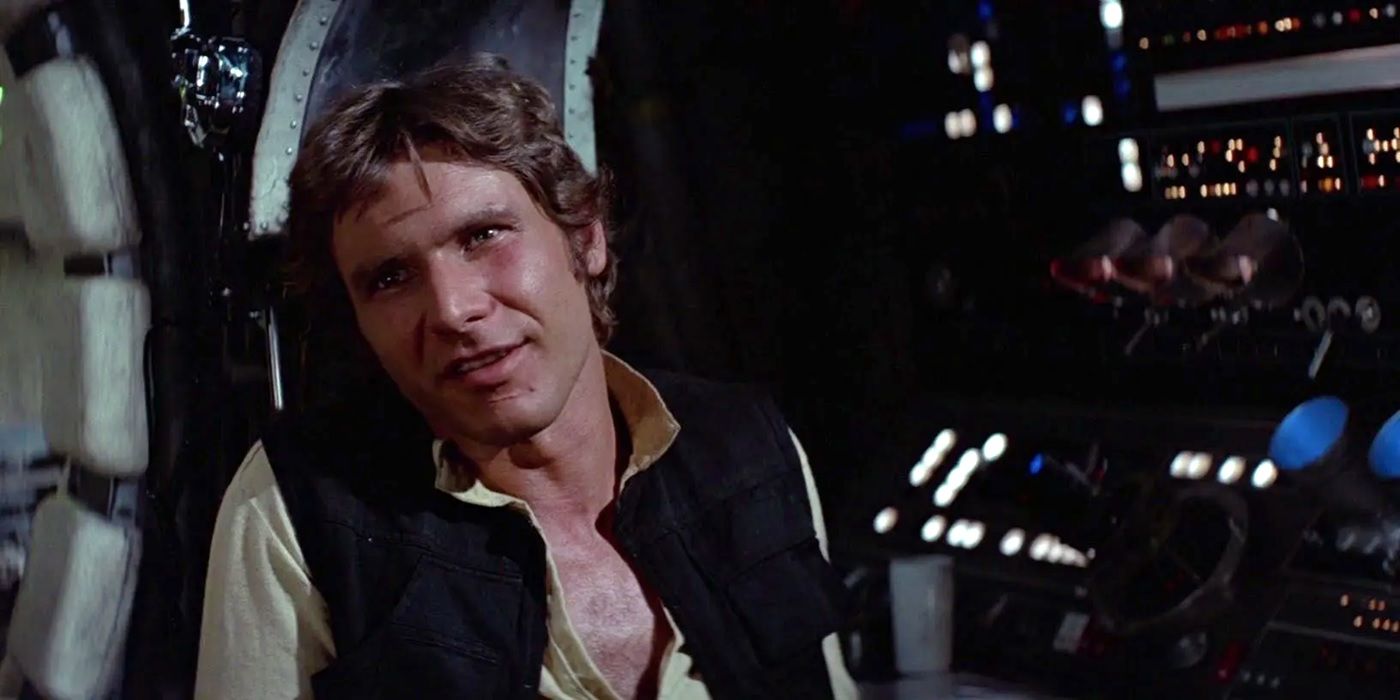 Han Solo tells Luke and Obi-Wan he doesn't believe in an all-powerful force.