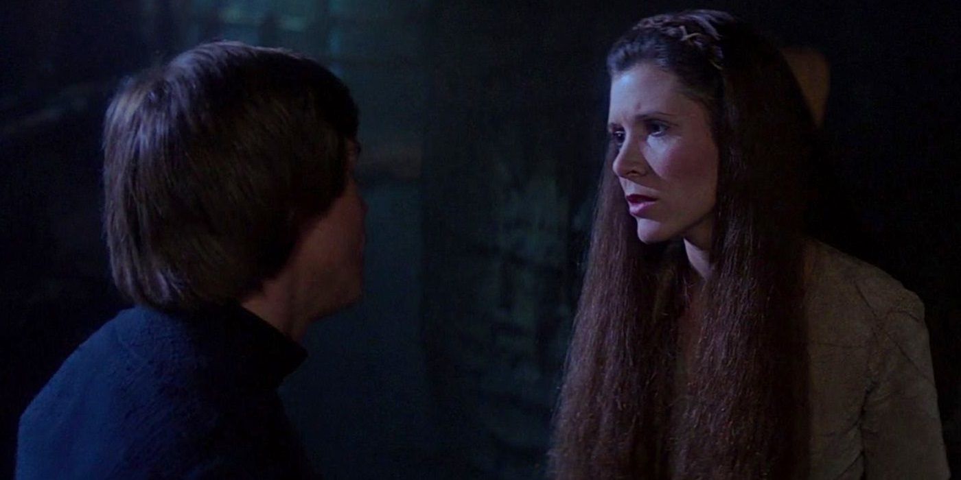 Luke Skywalker and Princess Leia Organa talking on the Ewok moon of Endor.