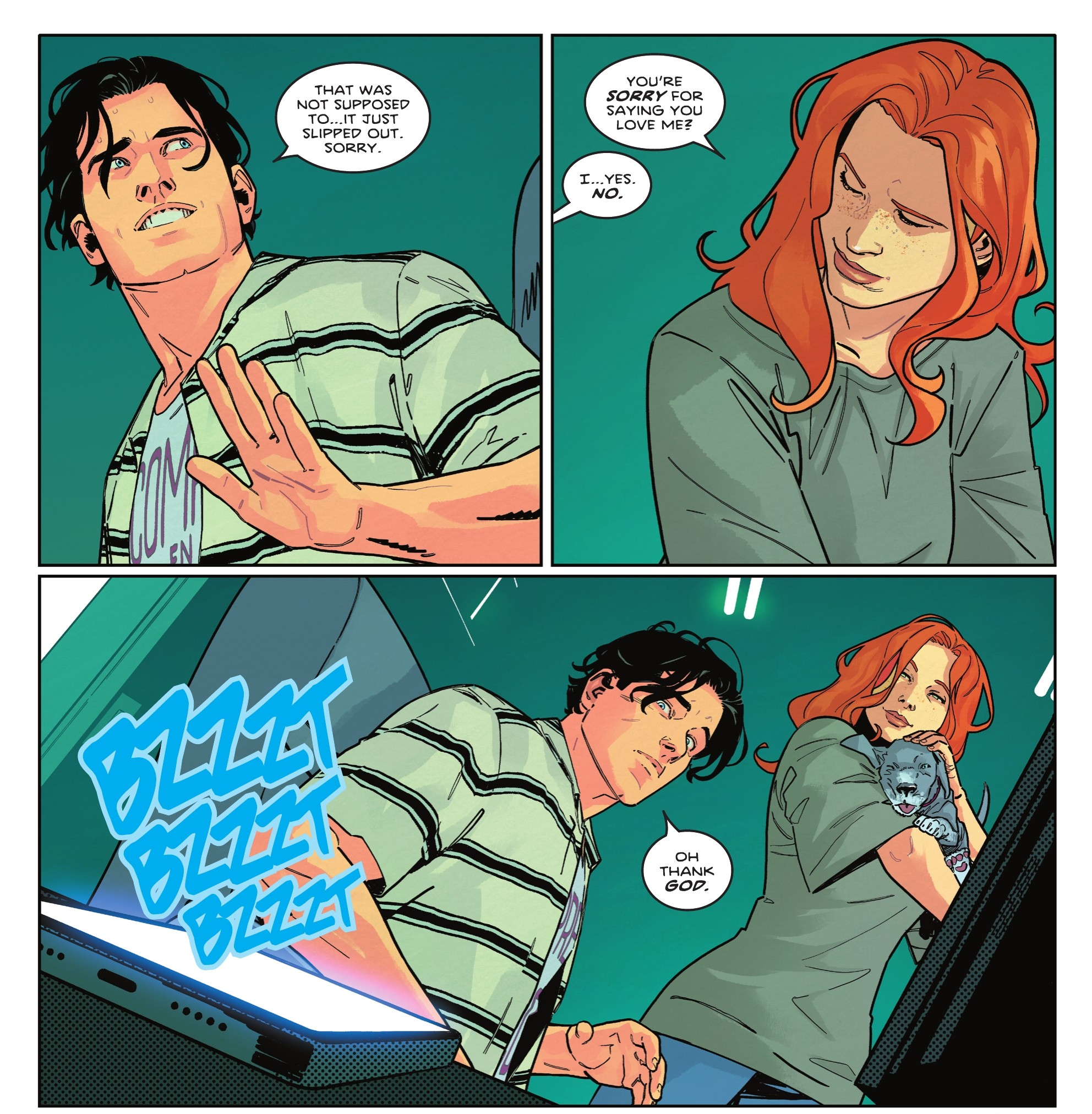 Barbara Gordon asks Dick if he truly meant to apologize for loving her, from Nightwing #93.