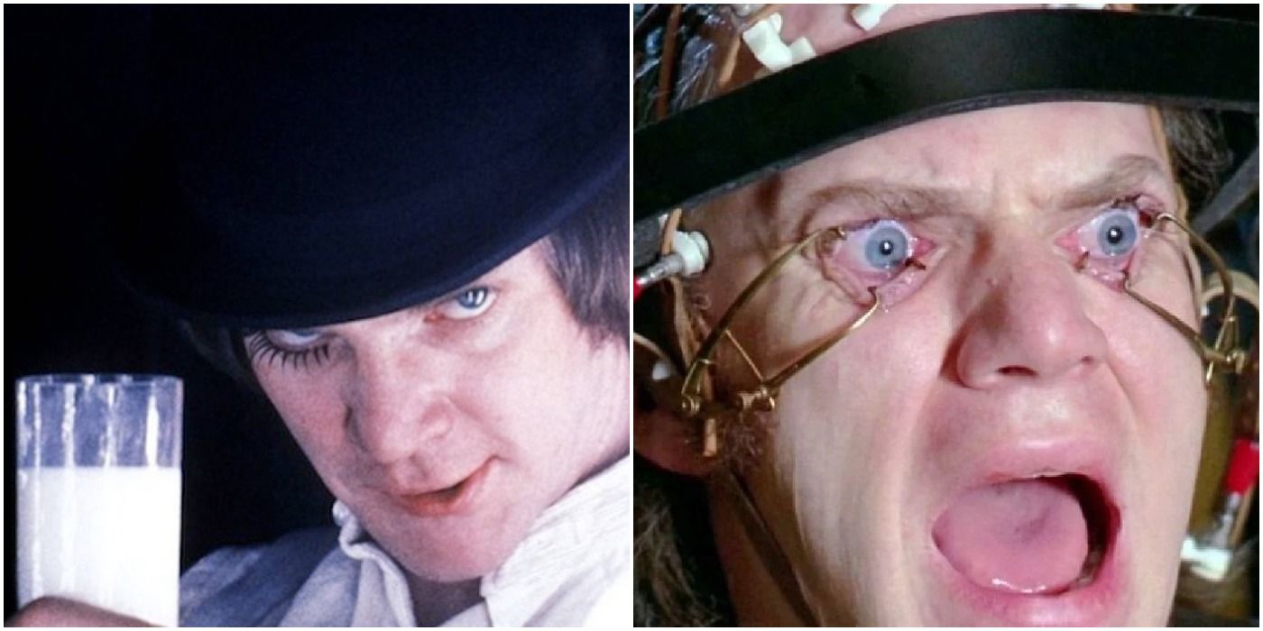 Alex Before And After His Treatment In A Clockwork Orange