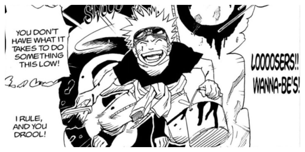 An image from Vol. 1 of the Naruto manga.