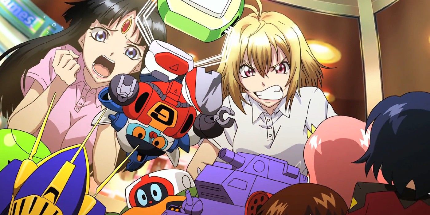 Ange wins the crane game in Cross Ange.