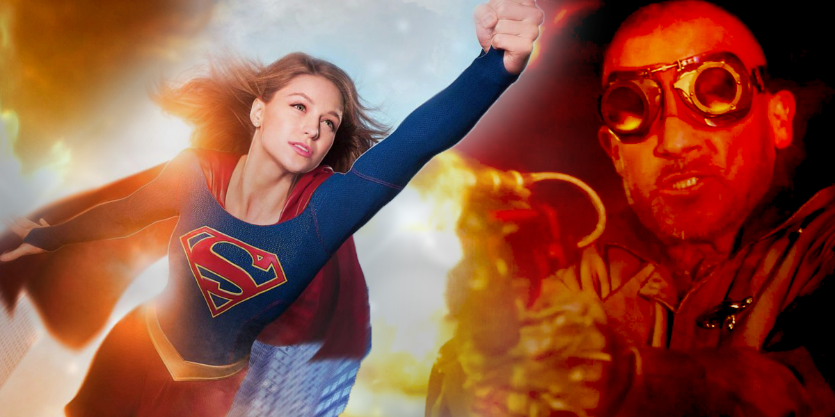 Supergirl and Heatwave from the CW split image